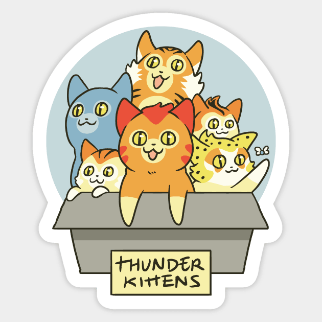 Thunderkittens Sticker by Andriu